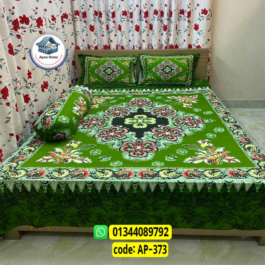 Luxury King Size Bed Sheet, Cotton Bedsheet Set, Premium Bedsheet Bangladesh, King Size Cotton Bedsheet, Bedsheet with Pillow Covers, Digital Print Bedsheet, Luxury Bedding Set, Soft Cotton Bedsheet