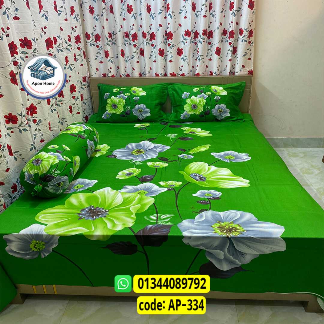 Luxury King Size Bed Sheet, Cotton Bedsheet Set, Premium Bedsheet Bangladesh, King Size Cotton Bedsheet, Bedsheet with Pillow Covers, Digital Print Bedsheet, Luxury Bedding Set, Soft Cotton Bedsheet
