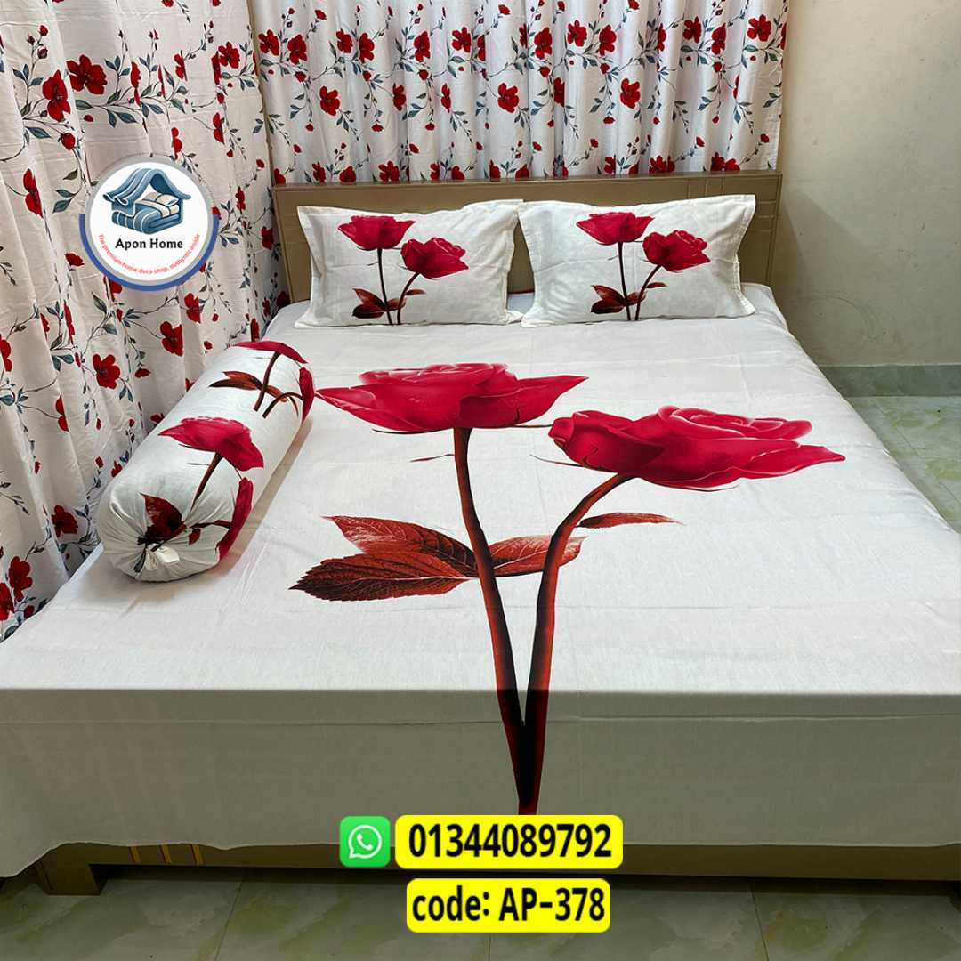 Luxury King Size Bed Sheet, Cotton Bedsheet Set, Premium Bedsheet Bangladesh, King Size Cotton Bedsheet, Bedsheet with Pillow Covers, Digital Print Bedsheet, Luxury Bedding Set, Soft Cotton Bedsheet