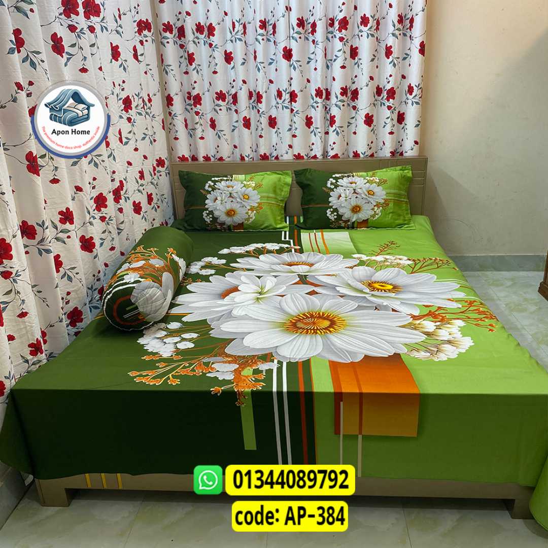Luxury King Size Bed Sheet, Cotton Bedsheet Set, Premium Bedsheet Bangladesh, King Size Cotton Bedsheet, Bedsheet with Pillow Covers, Digital Print Bedsheet, Luxury Bedding Set, Soft Cotton Bedsheet